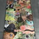 Frog Collage Beach Towel for Animal Lovers, Thin Lightweight Sand Free Quick Dry Microfiber Towels, Extra Large 36" x 72"