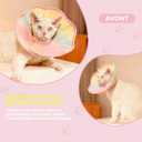 Touchdog Soft Cat Cone Collar, Waterproof Recovery Collar for Cats After Surgery, Lightweight Elizabethan Collar for Kittens (Pink Grad, S)