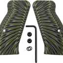 Cool Hand G10 Grips for CZ 75/85 Compact, CZ P-01, P100, C100, Tristar T100, CZ PCR, CZ 75 D, Black Gun Grips Screws Included, Sunburst Texture, Thickness 1/4"