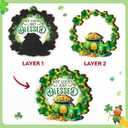 4 x St Patricks Day Decorations - Irish Shamrock Ornaments for Tree - St Patricks Day Gifts for Women Men, Coworkers, Family, Friends, Green Four Leaf Clover Hanging Ornament, Saint Patrick's Party Favor