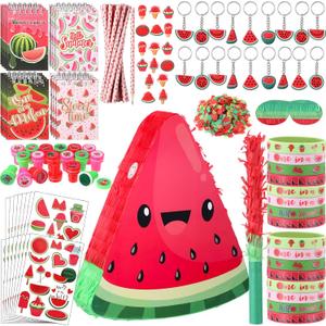 Spakon 113 Pcs Watermelon Piata for Kids Boys Girls Birthday, One in a Melon Party Decorations Summer Fruit Party Game Supplies 13.8 x 12.6 x 2.95 inch Spakon 113 Pcs Watermelon Piata for Kids Boys Girls Birthday, One in a Melon Party Decorations Summer Fruit Party Game Supplies 13.8 x 12.6 x 2.95 inch