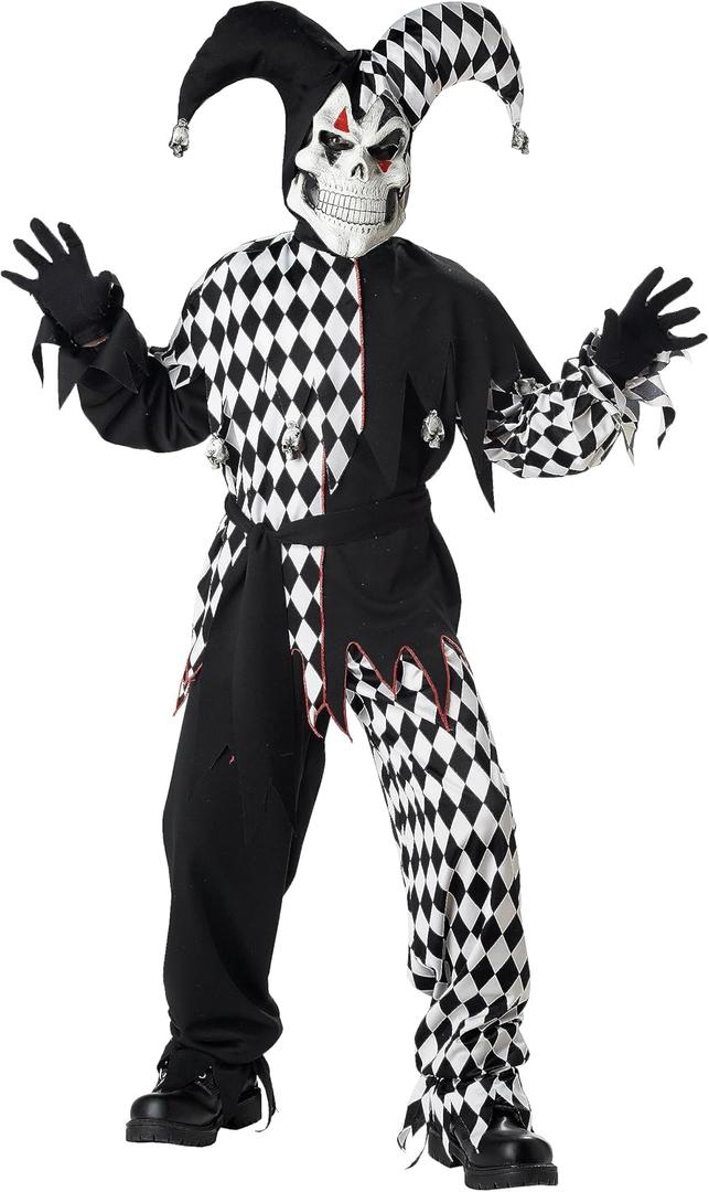 Kids Dark Jester Costume (Large)