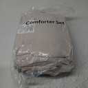 Boho Beige Queen Comforter Set, 3 Piece Pinch Pleat Bedding Sets, Queen Bedding Sets as Boho Comforter for Guest Room, Warm Fluffy Comforter Sets,2 Shams, 90"*90"