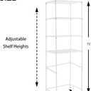 4 Tier Mini Fridge Shelf with Storage for Dorm, White | Mini Fridge Storage Shelf, Microwave Stand, Adjustable Height Organizer, For Dorm, For Kitchen