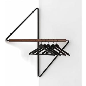 Corner Coat Rack - Metal & Wood Wall Mounted Coat Hanger, Space-Saving 90-Degree Corner Shelf for Entryway, Bedroom, Hallway, Bathroom - Sturdy Floating Clothes Rack (Large size)