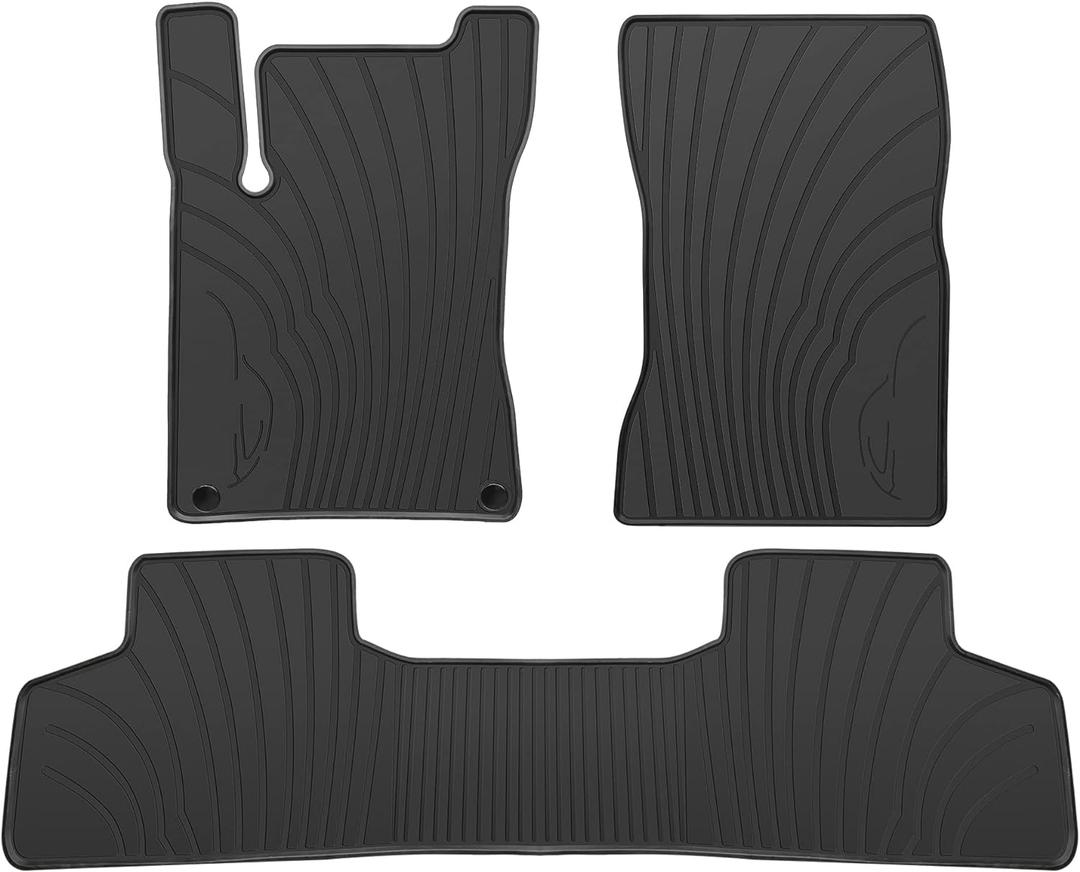 Car Floor Mats Custom Fit for Mercedez Benz GLB 250 200 35 AMG 2020-2025 Black Rubber All Weather Protection Auto Floor Liners Heavy Duty Odorless