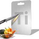 Titanium Cutting Board - 100% Pure Titanium Cutting Boards for Kitchen Double Sided Non Toxic Titanware for Meat/Vegetables, Hygiene Durable Dishwasher Safe Metal Chopping Board Large (14.2"L x 9.8"W)