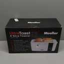 Mueller UltraToast Full Stainless Steel Toaster 4 Slice, Long Extra-Wide Slots for Bagels and Waffles, 6 Browning Levels, LED Display, Cancel/Defrost/Reheat Functions & Removable Tray, Kitchen Gadgets