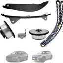 Timing Chain Kit with VVT Sprockets FIT 2014-2020 Hyundai Elantra Kona Kia Soul Forte Sportage 1.8L 2.0L 24350-2E011 24370-2E010