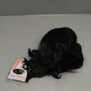 AGPTEK 13 Inches Straight Heat Resistant Short Bob Hair Wigs with Flat Bangs for Women Cosplay Daily Party - Black