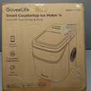GoveeLife Smart Ice Maker Countertop, Portable Ice Machine with Voice Control, 9 Ice Cubes in 6 Minutes 3 Sizes, 26lbs/24Hrs, Self Cleaning RGB Lights, Quiet Ice Maker with Scoop for Kitchen Silver
