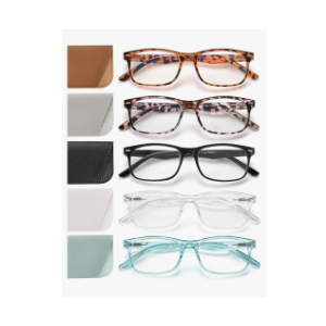 5 Pack Reading Glasses For Women,Spring Hinges, Sturdy and Durable