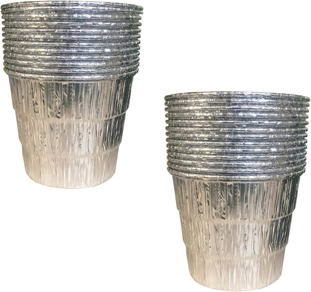 30 Pack Grease Bucket Liner for Traeger Pro Series 575/780, 20/22/34 Series, Ironwood 650/885, Z Grills, Green Mountain Grills(GMG), Grill Drip Tray for Traeger BAC407z Disposable Foil