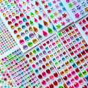 3165pcs Gem Stickers Crystal Crafts - self-Adhesive Stickers, Sticker Earrings, Children's Craft Supplies, Stickers in Various Shapes and Sizes.