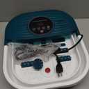 CURECURE Collapsible Foot Spa Bath Massager with Heat, Bubble and Timer, 95-118 Adjustable Temperature Fast Heating with Pedicure Stone and Massage Rollers for Feet Stress Relief at Home (Green)