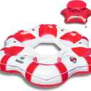 SOLSTICE Super Chill Inflatable River Raft Float Tube 6 Person with Cupholders, Cooler, Mesh Bottom, Backrest, Grab Handles Tie On Rope | for Rivers Lake Ocean Pool Floating Snow Heavy Duty Material
