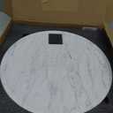 Natural Marble Serving Tray, 11.8in Round, Carrara Marble, Bathroom/Kitchen/Coffee Table Tray for Counter, Decorative Vanity for Catchall, Fruit and Snack