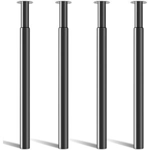 Adjustable Table Legs 28"-43" - 4 Pcs Breakfast Bar Legs, Kitchen Worktop Support Legs, Office Desk Legs, Heavy Duty Metal Sturdy Steel Frame,Black