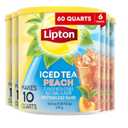 Lipton Iced Tea Mix, Peach Sweetened 10 qt (pack of 6), Best Before: DEC/12/25