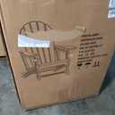 Adirondack Chair with Cup Holder,Tool-Free Assembly,No Screws Needed,All-Weather HDPE Plastic Outdoor Patio Chair,Wood-Grain Slatted Look,Easy to Take Apart for Storage,Fire Pit ChairsNavy blue, Single Chair
