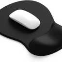 ErgoComfort Gel Wrist Rest Mouse Pad-Ergonomic Office Mousepad with Wrist Support-Non-Slip, Design Desk Accessories Mat for Home&Game Decor (01Black)