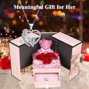 Suturun Preserved Roses Forever Flowers Gifts for Women,Eternal Preserved Rose with Necklace Romantic Gift for Her,Mom,Wife,Girlfriend on Birthday Anniversary