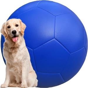 Herding Ball for Dogs - 25 Cover for Australian Shepard, Collie, Cattle & All Herding Dogs Over 27 Pounds - Heavy Duty Dual Layered Cover - Thick Anti-Burst Inner Ball - High Flow Foot Pump (25 Inches (64cm))