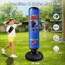 Punching Bag for Kids 8-12, 63" Ninja Inflatable Boxing Bag with Gloves, Kids Punching Bag Gifts for Boys & Girls, 5-in-1 Boxing Set for Practicing Karate & Taekwondo