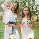 Cheerland Floral Party Favor Bags Gift Bag Colorful Daisy Flower Paper Goodie Pastel Candy for Wildflower Tea Party Baby Shower Girls Birthday Fairy Garden Suppliens Vivid Favors Pack of 8