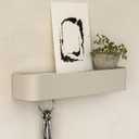 Kazai. Key Holder for Wall 'Tone' | Minimalist Key Hooks Design from Berlin | Modern Key Hanger with Metal Shelf | Key Hook Wall Mounted as Hallway Furniture | Taupe
