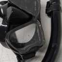 Greatever Dry Snorkel Set,Panoramic Wide View,Anti-Fog Scuba Diving Mask,Professional Snorkeling Gear (Adults, Black)