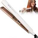 Flat Iron Hair Straightener, Ultra-Thin Nano Titanium 1  inch Thin Hair Iron 10-Second Heat-up, Auto Shut-Off, 2-in-1 Hair Straightening and Flat Iron Curler with Transparent LED Display