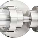 Emak Brushed Nickel Vanity Lights for Bathroom, Modern 22 Inch Bathroom Light Fixtures, 2-Light Cylinder Wall Sconces with Clear Glass Shade for Bathroom, Bedroom, Hallway, VL085-BN-2