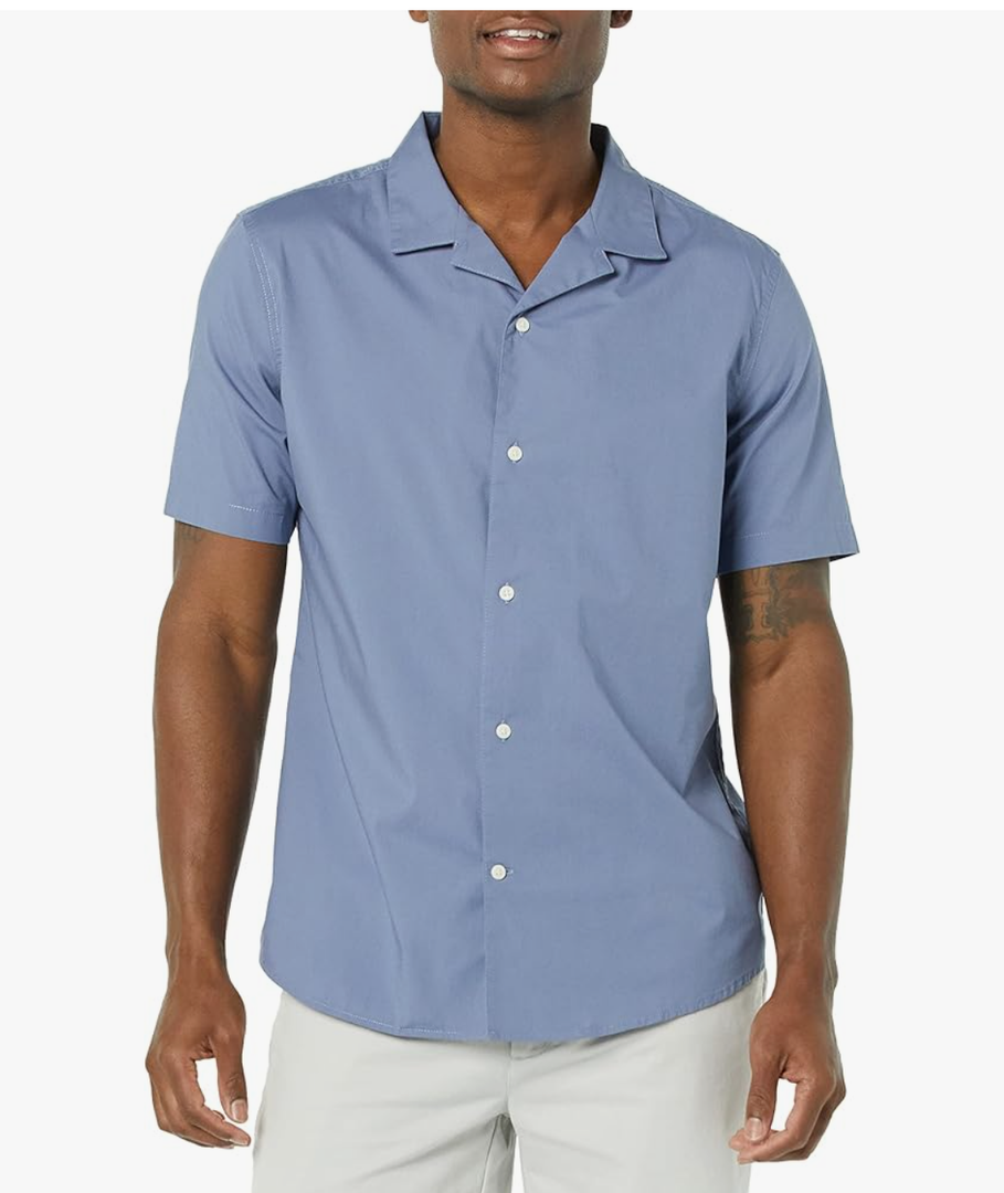 Vacation Cotton Button-Down Resort Shirt, Short Sleeve
, 2XL