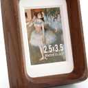 Walnut Wood Picture Frame,Picture 2x3 with Mat or 2.5x3.5 Without Mat,Standing Desk Photo Frame 2.5 by 3.5,Plexiglass,Tabletop or Wall Display