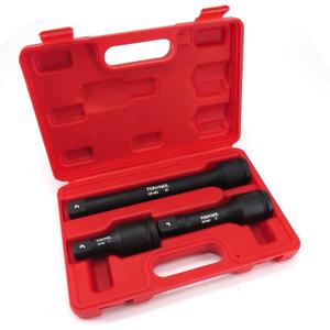 TONYNOL 1" Drive Impact Extension Bar,3 PCS(4",6",10"),Cr-Mo Steel,With a Storage Case.