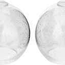 Handblown Clear Seeded Glass Globe Shade  1.65" Fitter Opening  Replacement Lamp Shade for Pendant Lights, Chandeliers, Wall Sconces, Vanity & Ceiling Fixtures (2 Pack)