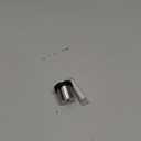 EVI Door Stops | Stainless Steel Door Stopper - Screw Fastening - Black Rubber Protector - 0.95 x 1.19 Inch Door Stop