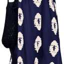 PRETTYGARDEN Women's 2025 Summer Maxi Dresses One Shoulder Printed Flowy Boho Beach Vacation Long Sundress (Large, Navy Apricot Floral)