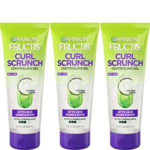 Garnier Fructis Style Curl Scrunch Controlling Gel for Shape & Shine, 6.8 Fl Oz, 2 Count  