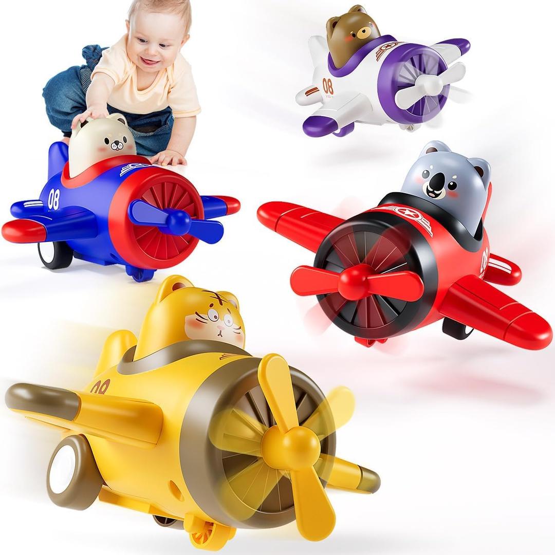 Airplane Toys for Toddlers 1-3: Press and Go Cars Toys for 1 2 Year Old Boy - Christmas Birthday Gifts for 1 2 3 Year Old Boys Girls Toddler Toys Age 1-2