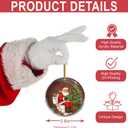3 x Santa Sitting On Toilet Reading Book - Book Ornaments for Christmas Tree - Book Lovers Gifts - Book Accessories - Bookish - Gifts for Readers - Book Club - Christmas Ornaments - Christmas Decorations