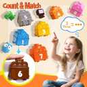 CORPER TOYS 10 in 1 Digital Train Montessori Toys with Stackable Animal Finger Puppets, Surprise Blind Boxes Counting & Stacking Learning Toys for Toddlers Gift