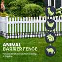 14 Pack Fence Panels 19.5 Ft(L) X 13Inch(H)Animal Barrier Fence - No Dig Fence Panels Dog Dig Fence Barrier Metal Small Garden Fence Border for Dog Rabbit Defense Bottom Blocker for Outdoor Yard Patio