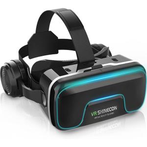 VR Headset with Built-in Headphones, 120 FOV & Aspherical Lenses for Smartphones - Immersive 3D Movies and Gaming Glasses