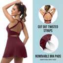 JAFINSY Womens Workout Tennis Dress with Built in Shorts and Bra Athletic Golf Activewear for Exercise, Medium