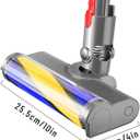 Optic Soft Roller Cleaner Head for Dyson V15 V11 V10 V8 V7 Gen5 Animal Detect Absolute Cyclone, LED Green Light Dust Detect Hardwood Floor Attachment, Anti-Tangle Quick Release Replacement Part