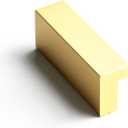 Goo-Ki Cabinet Handles 12 PCS - Light Brushed Brass Drawer Pulls 1-1/4 in (32mm) Hole Centers - Tilted Solid Drawer Handles for Kitchen Cabinet Pulls - Finger Pull 4402-TLS-32