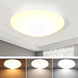 13 inch Flush Mount Ceiling Light, Dimmable LED Ceiling Fixture with 3 Color Temperatures (3000K/4000K/5000K), Ultra Thin Round Design for Kitchen, Bathroom, Bedroom, Hallway - ETL Certified