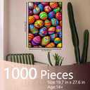 Tucocoo 1000 Piece Easter Eggs Jigsaw Puzzle, Colorful Painted Eggs Art, 27 x 20 Inches, Gift, DIY, Game Nights